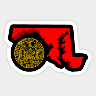 MARLAND STATE AND SEAL DESIGN Sticker